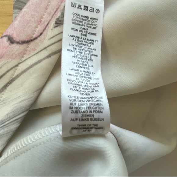 ASOS Open Top Marble Print Exposed Scuba Midi Dress Size 2 - Picture 10 of 12